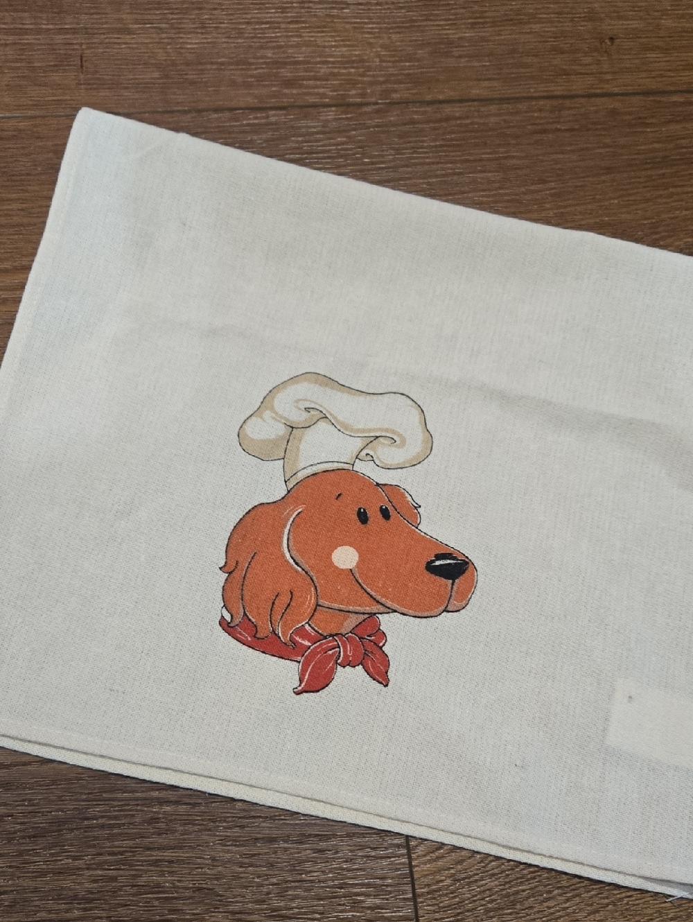 THREE COTTON KITCHEN TOWELS WITH DOG THEME... #7943 - Picture 2 of 5